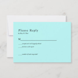 Celestial Northern Lights Wedding RSVP Card