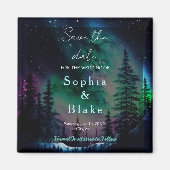 Celestial Northern Lights Wedding Save the Date Magnet (Vorne)