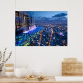 Celestial Oasis: Where City Lights Meet Paradise Poster (Küche)
