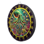 Celestial Octopus Dartboard Dartscheibe (Vorderseite rechts)