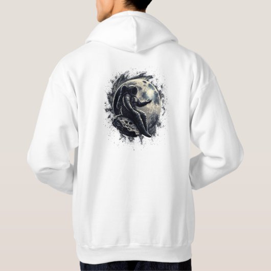 Celestial Odyssey Astronaut T-Shirt Hoodie (Rückseite)