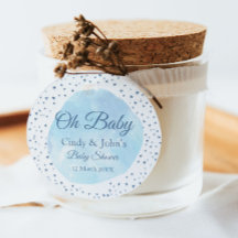 Celestial Oh Baby Blue Moon & Stars Babydusche Fa.