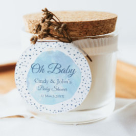 Celestial Oh Baby Blue Moon & Stars Babydusche Fa. Geschenkanhänger