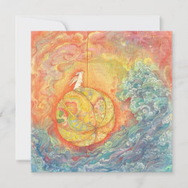 Celestial Orb: Winged Hare on Silken Brocade