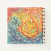 Celestial Orb: Winged Hare on Silken Brocade Notizblock (Rückseite)