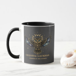 Celestial Owl Cosmic Guardian Tasse