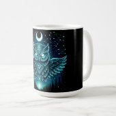 Celestial Owl – Cosmic Wisdom Wildlife Galaxy Kaffeetasse (VorderseiteRechts)