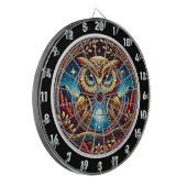 Celestial Owl Glow Dartboard Design Dartscheibe (Vorderseite Links)