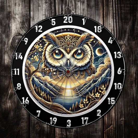 Celestial Owl Haven Dartboard Design Dartscheibe