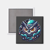 Celestial Owl Magnet (Vorderseite/Rückseite)