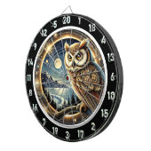 Celestial Owl Nightscape Art Dartscheibe (Vorderseite rechts)