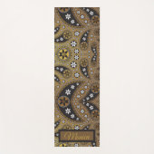 Celestial Paisley Floral Personalisiert Name Yogamatte (Vorderseite)