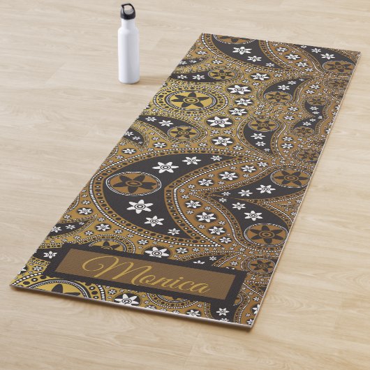 Celestial Paisley Floral Personalisiert Name Yogamatte (Beispiel)
