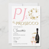 Celestial Pajama Party PJs & Prosecco Bachelorette Einladung (Vorderseite)