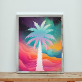 Celestial Palmscape - Whimsical Abstrakt Poster