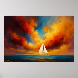 Celestial Passage Seascape Poster
