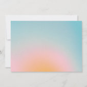 Celestial Pastel Blue Pink Baby Foto Birth Ankündigung (Rückseite)