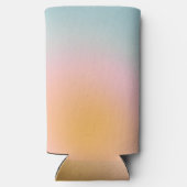 Celestial Pastel Blue Pink Grainy Gradient Wedding Selters Dosenkühler (Rückseite)