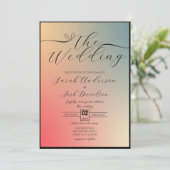 Celestial Pastel Colorful Gradient Einladung (Stehend Vorderseite)