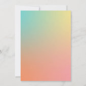 Celestial Pastel Rainbow Gradient Boho Script Einladung (Rückseite)
