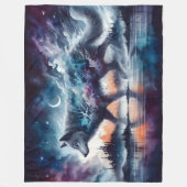 Celestial Pathways: The Moonwalker of Dusk Fleecedecke (Vorderseite)