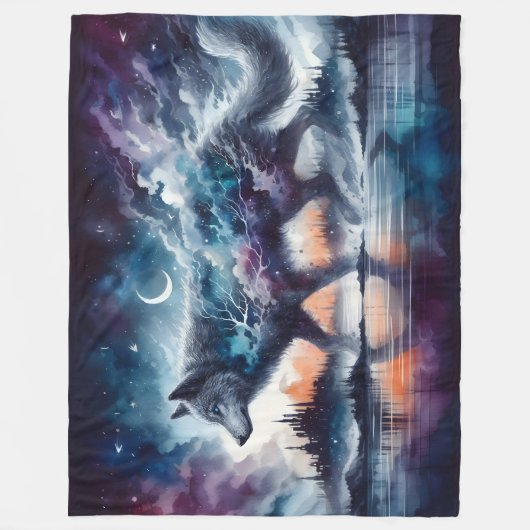 Celestial Pathways: The Moonwalker of Dusk Fleecedecke (Vorderseite)