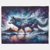 Celestial Pathways: The Moonwalker of Dusk Fleecedecke (Vorderseite (Horizontal))