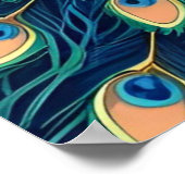 Celestial Peacock Bloom Bible Verse Poster (Ecke)