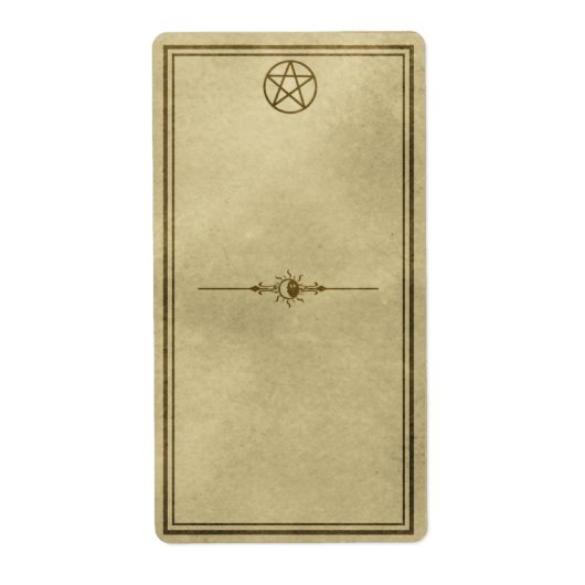 Celestial Pentagramm Apothecary Jar Labels (Vorne)