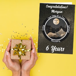 Celestial Personalisiert Sobriety Meilenstein Card Karte