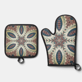 Celestial Petals of Infinity Ofenhandschuh & Topflappen-Set