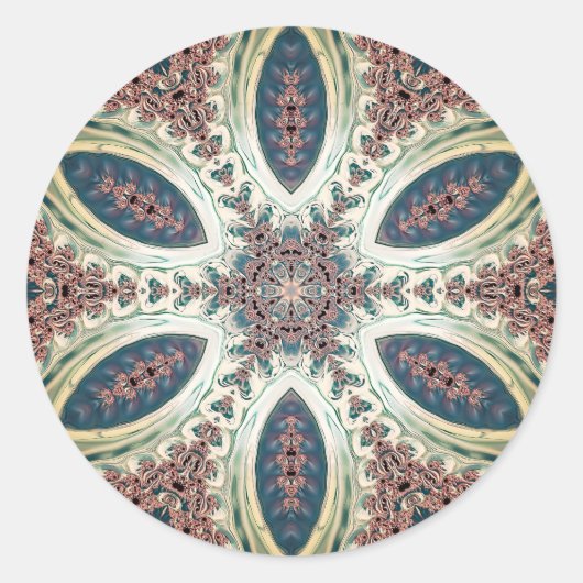 Celestial Petals of Infinity Runder Aufkleber (Vorderseite)