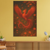 Celestial Phoenix in Autumn – Fine Art Premium Can Leinwanddruck (Insitu (Wohnzimmer))
