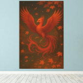 Celestial Phoenix in Autumn – Fine Art Premium Can Leinwanddruck (Insitu (Holzboden))