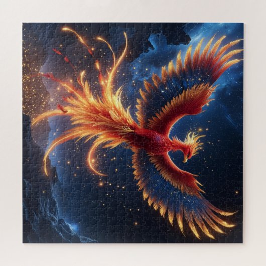 Celestial Phoenix Rebirth — The Eternal Firebird i Puzzle (Horizontal)