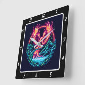 Celestial Phoenix über endlose Horizonte Quadratische Wanduhr (Winkel)