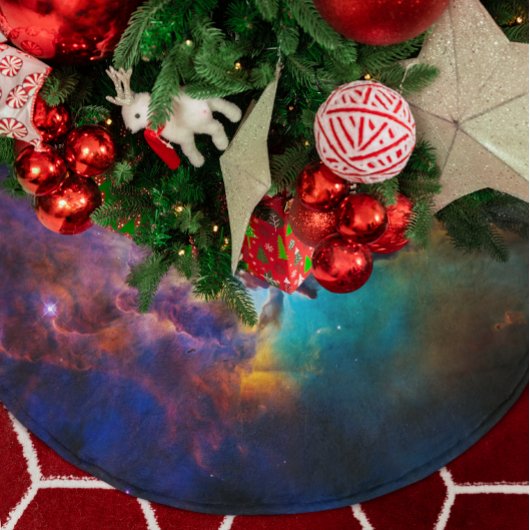 Celestial Photo Lagunennebel Polyester Weihnachtsbaumdecke
