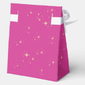 Celestial Pink Gold Sun Moon Stars Hochzeit Geschenkschachtel (Rückseite)