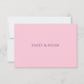 Celestial Pink Lila Sun Moon Stars Hochzeit RSVP Karte (Rückseite)