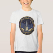 Celestial Pioneer Rocket Ship Space Exploration  Tri-Blend Shirt (Vorderseite)