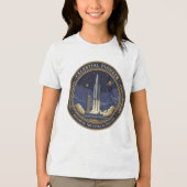 Celestial Pioneer Rocket Ship Space Exploration  Tri-Blend Shirt (Vorderseite)