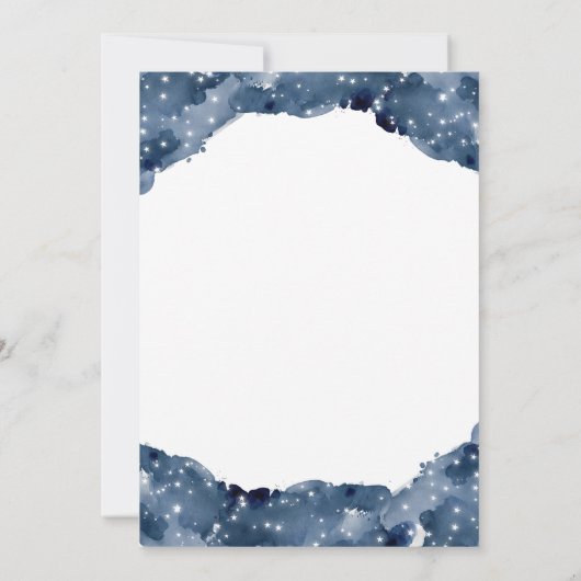 Celestial Pisces Astrologie Baby Dusche Einladung (Rückseite)