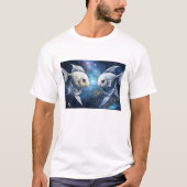 "Celestial Pisces Zodiac T-Shirt: Mythisches Fisch T-Shirt (Vorderseite)