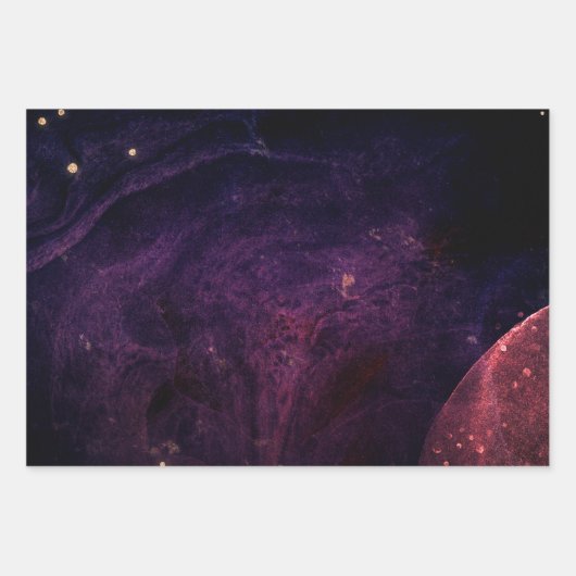 Celestial Planets Galaxy Cosmic Elegante Chic Geschenkpapier Set (Vorderseite)