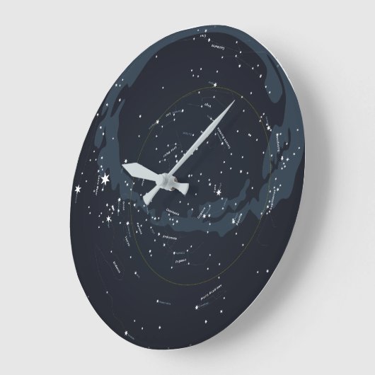 Celestial Planisphere Wall Clock Große Wanduhr (Winkel)