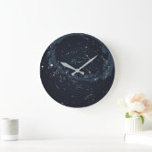 Celestial Planisphere Wall Clock Große Wanduhr (Zuhause)