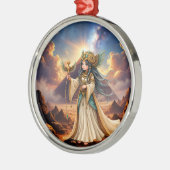 Celestial Priestess of the Golden Pyramid. Ornament Aus Metall (Links)