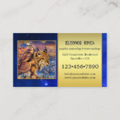 Celestial Psychic Tarot Reader Foto Visitenkarte (Rückseite)