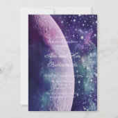 Celestial Purple Galaxy Moon Bridesmaids Luncheon Einladung (Vorderseite)