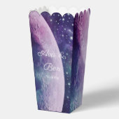 Celestial Purple Galaxy Moon Wedding Geschenkschachtel (Rückseite)